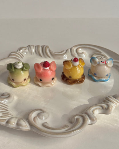 sea bunny dessert keychain