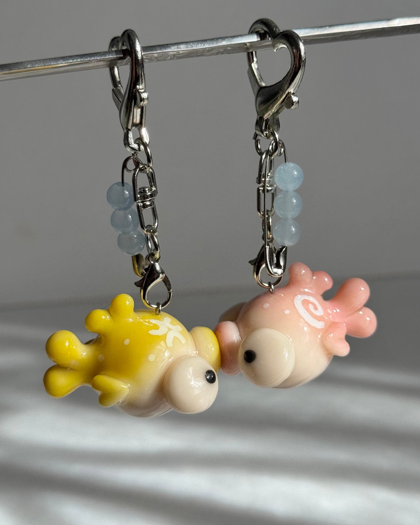 customizable magnetic kissy fish keychain pair (made to order)