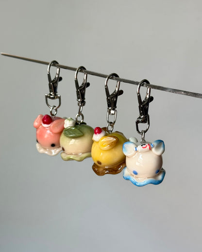 sea bunny dessert keychain