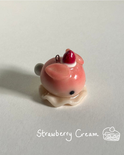 sea bunny dessert keychain