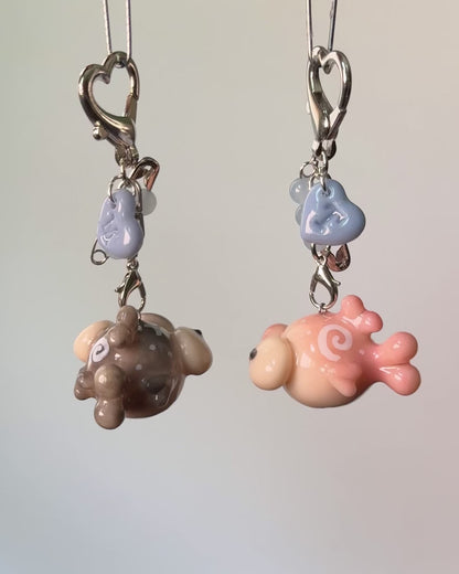 customizable magnetic kissy fish keychain pair (made to order)