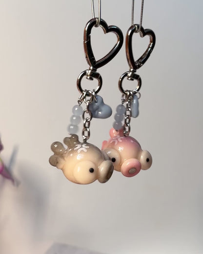 PREORDER Original Kissy Fish Keychain Pair Customizable (Ships Sept 15–Oct 1)